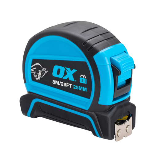 Ox Pro Dual Auto Lock Tape Measure - 8m/26ft