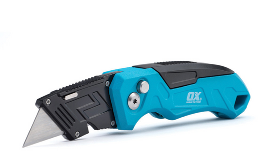 Ox Pro Heavy Duty Fixed Blade Folding Knife, 3 Blades Inc