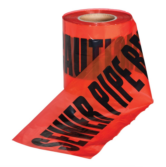 SEWER PIPE (RED) UG WARNING TAPE 150MM X 365M