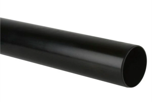 PLAIN-END SOIL PIPE - 3M - BLACK
