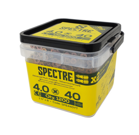 Spectre Woodscrew 4.0x40mm Tub 1200