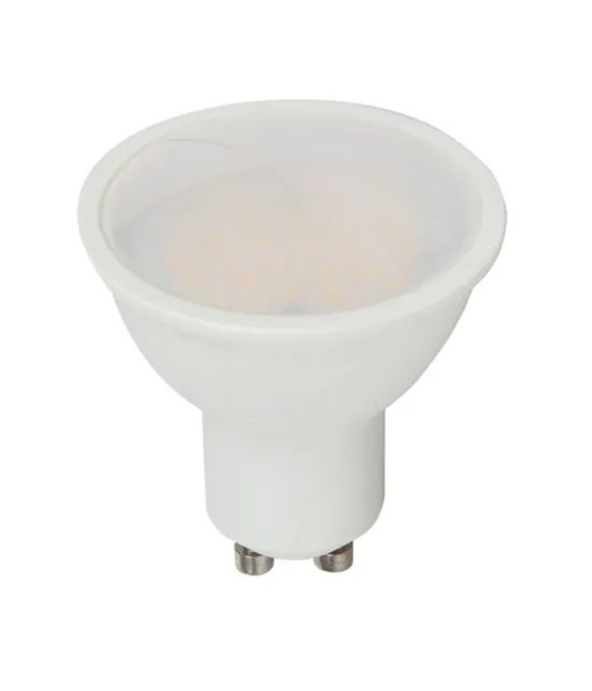 VT-205 5W GU10 SPOTLIGHT WITH SAMSUNG CHIP COLORCODE:3000K, 400 LUMENS, 110'D