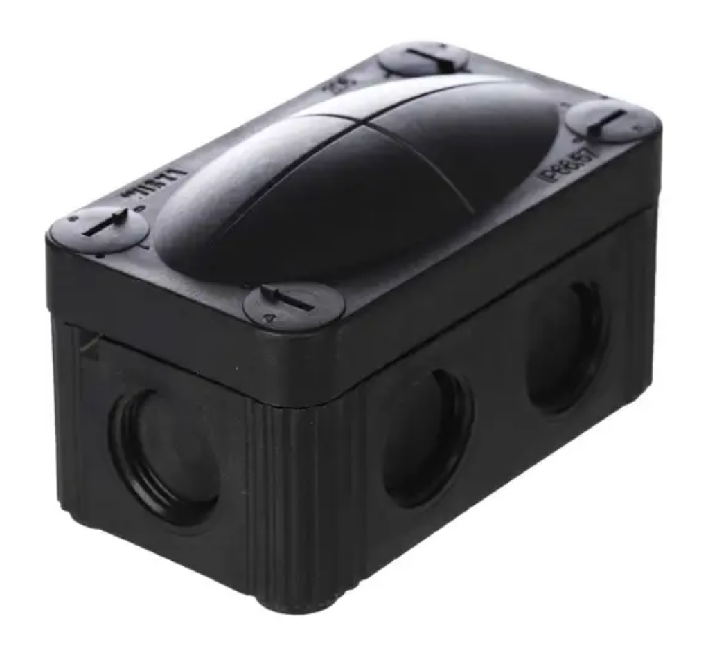 WISKA ADAPTABLE JUNCTION BOX ENC BLACK 85X49X51